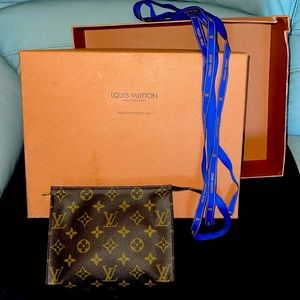 Louis Vuitton cosmetic make up bag Paris with box and ribbon
